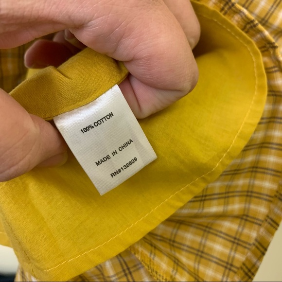 NWT REVOLVE Superdown Millie Button Up Dress in Yellow Plaid | Size XS - Picture 11 of 15